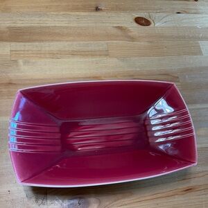 Elegant Ruby Red Serving Platter